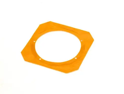 Orangenfarbener Dichtungsring mit runder Öffnung und mehreren Löchern. Produkt von Bosch, geeignet für verschiedene Anwendungen.